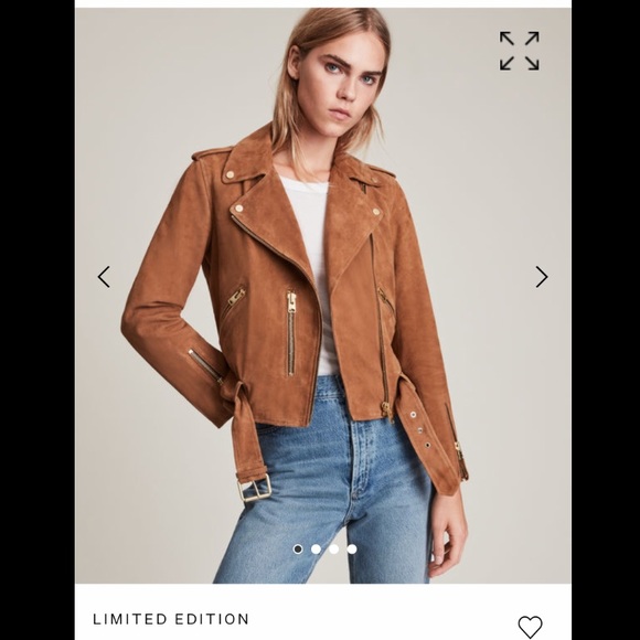 All Saints Jackets & Blazers - Allsaints Suede Balfern Biker Jacket